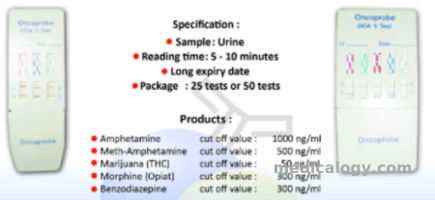 Oncoprobe Drugs Test 5 Parameter 50 Panel/Box