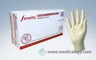 SERENITY Latex Examination Gloves ( Powdered ) L