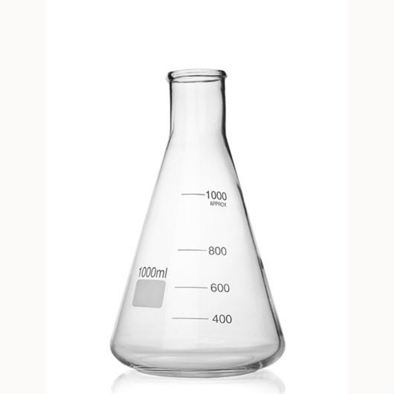 Erlenmeyer merupakan gelas kaca yang digunakan untuk analisis dalam