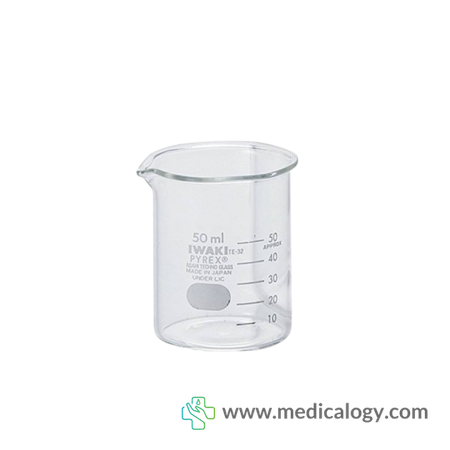 harga Beaker Glass 50 ml Iwaki Pyrex Original per pcs