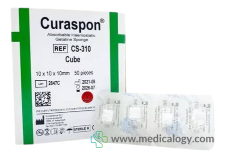 harga Curaspon Dental Cube Steril Gelatine Sponge 10x10x10mm Per Pack isi 10 pcs Cat CS-310