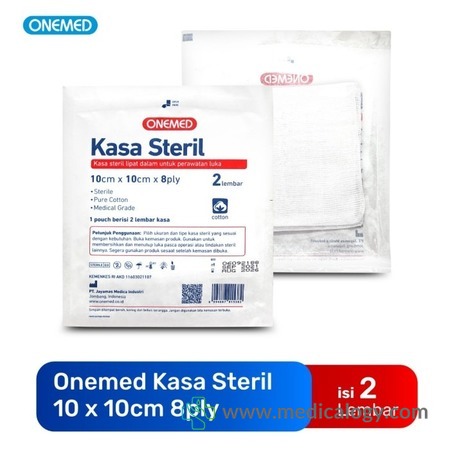 harga Kasa Steril 10 x 10 cm OneMed 8 ply Isi 2 Lembar