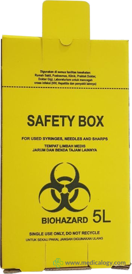 harga PROMO Tempat Sampah Medis Safety Box 5 Liter Biohazard Container  5 L