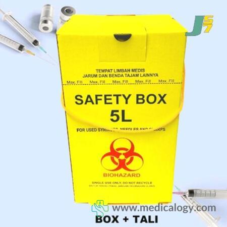 harga Safety Box 5 Liter With Plastic Inner dan Tali  Tempat Sampah Medis