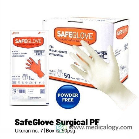 harga Sarung Tangan Steril Safeglove Surgical Powder Free Box Isi 50 Pasang - 7