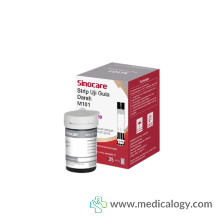 harga Sinocare M101 Strip Cek Gula Darah per Tube isi 25T 