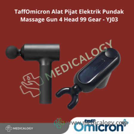 harga TaffOmicron Alat Pijat Elektrik Pundak Punggung Massage Gun 4 Head - YJ03