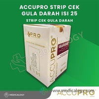 jual AccuPRO Strip Cek Gula Darah / Accu PRO Blood Glucose 25 Strip