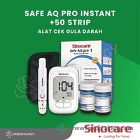 jual Alat Ukur Cek Gula Darah Instant Sinocare Safe AQ Pro I + 50 Strip