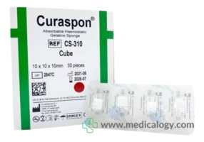 jual Curaspon Dental Cube Steril Gelatine Sponge 10x10x10mm Per Pack isi 10 pcs Cat CS-310