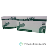 E-CARE Sarung Tangan NITRILE POWDER FREE size M per box isi 100