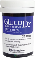 Gluco Dr Super Sensor Strip Alat Cek Gula Darah 25T