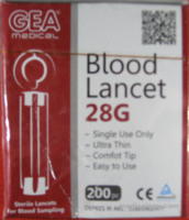 jual GEA 28G Lancet Isi 200 Alat Cek Darah