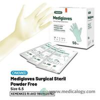 jual Medigloves Surgical Steril Powder Free PF Box Isi 50 Pasang - 6,5