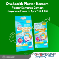 Onehealth Plester Demam Plester Kompres Demam Sayonara Fever Isi 1pcs 11 X 4 CM CHILD