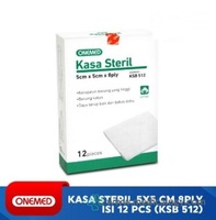 jual ONEMED Kasa Steril 5x5cm box isi 12 Pcs 