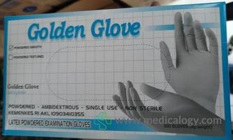 Sarung Tangan Golden Glove Latex isi 100 pcs Uk. L