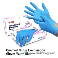 Sarung Tangan Onemed Nitrile Exam Glove Warm Blue Box isi 100 - S