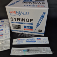 jual Syringe 3 ml Luer Lock Tip 23GX11/2" isi 100 pcs ONEHEALTH