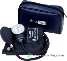 Tensimeter Aneroid 200 Manual Jarum + Stetoskop Warna Biru Navy Onemed